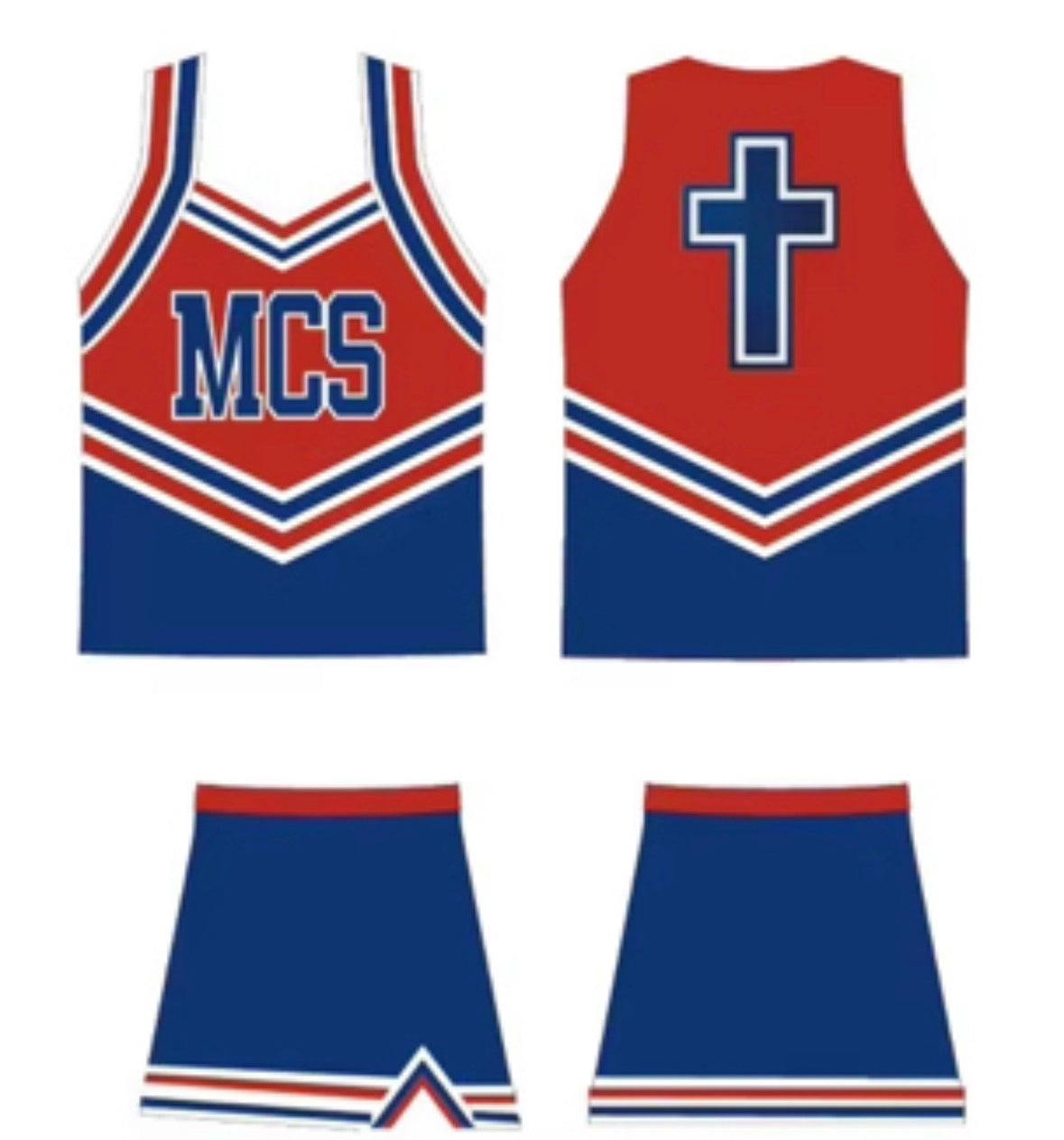 *MCS Cheer Uniform CROSS (blue)